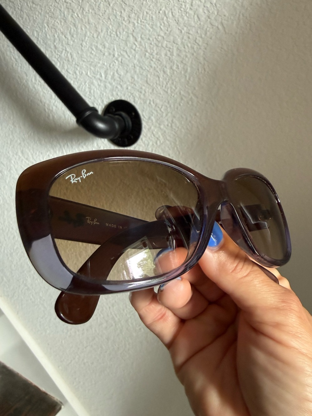 Ray-Ban Jackie Ohh Sunglasses RB4101 in Polished Brown - Picture 4 of 16